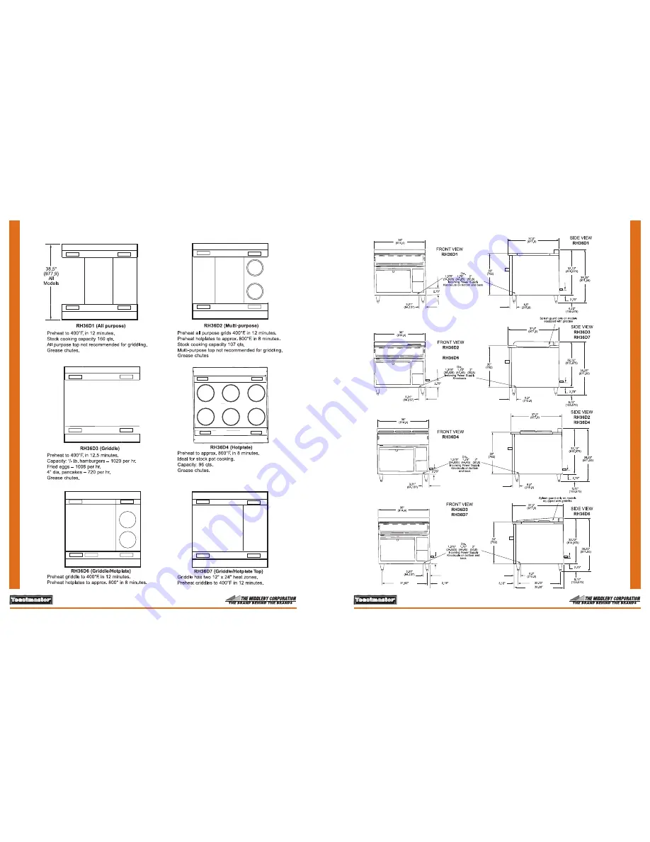 Toastmaster RH36D1 Brochure Download Page 2