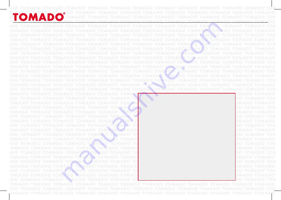 tomado TM-7503 Instruction Manual Download Page 15