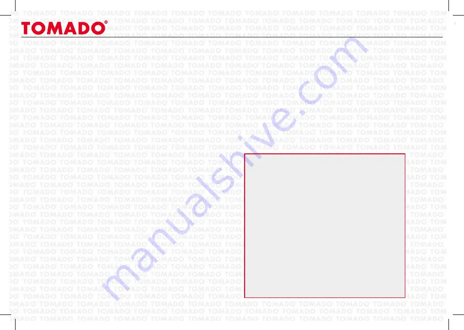 tomado TM-9026 Instruction Manual Download Page 10