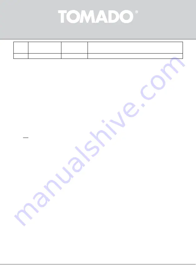 tomado TSS8301S Instruction Manual Download Page 12