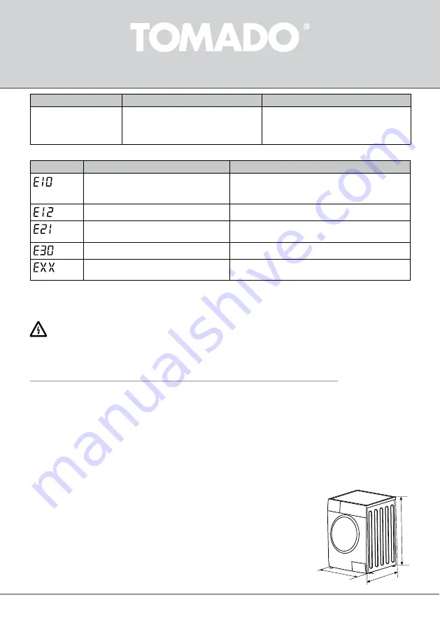 tomado TWM9001W Instruction Manual Download Page 100