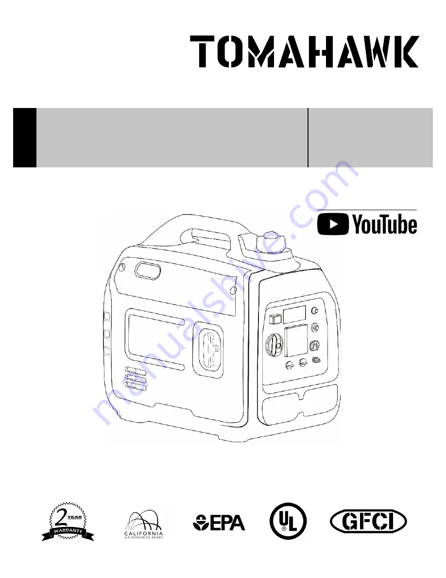 Tomahawk TG2000i Operation Manual Download Page 1