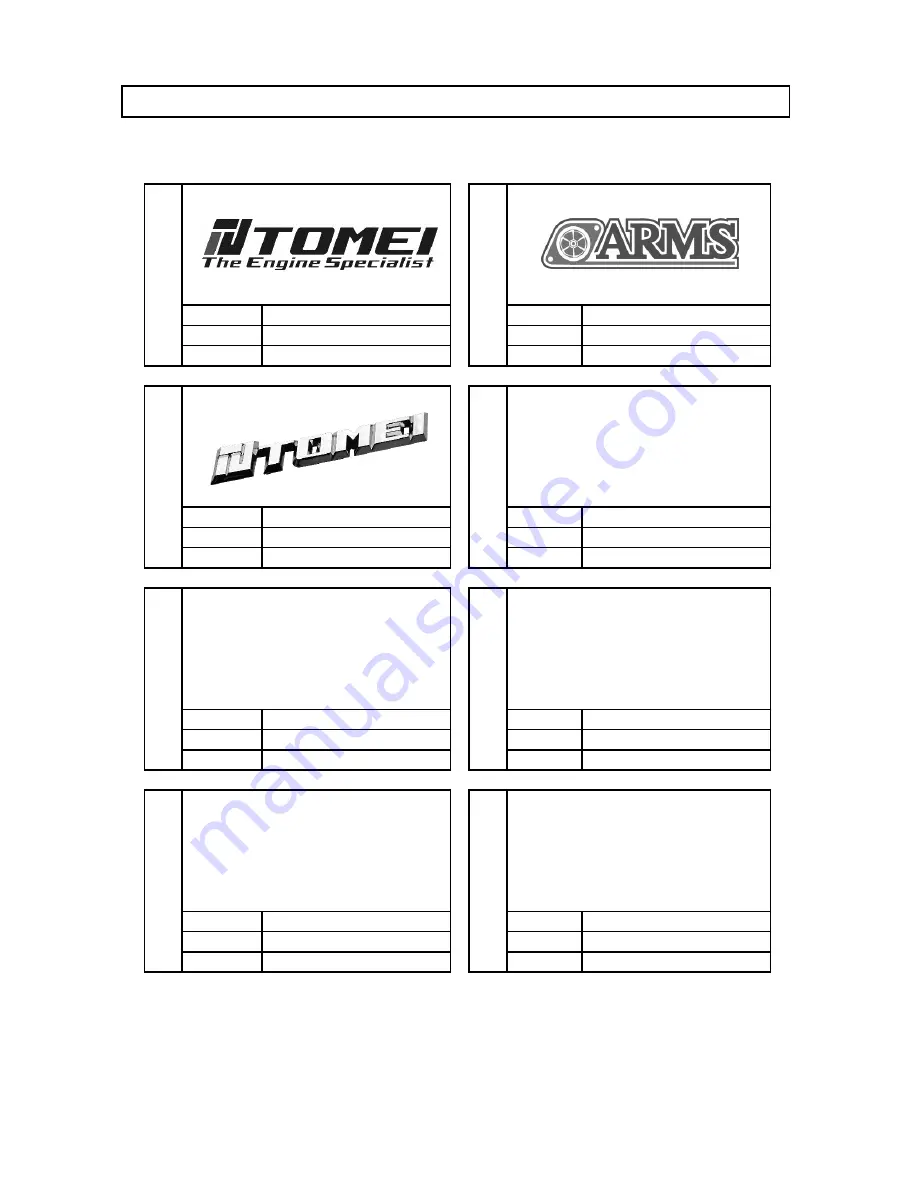 Tomei ARMS MX7760 Installation Manual Download Page 9