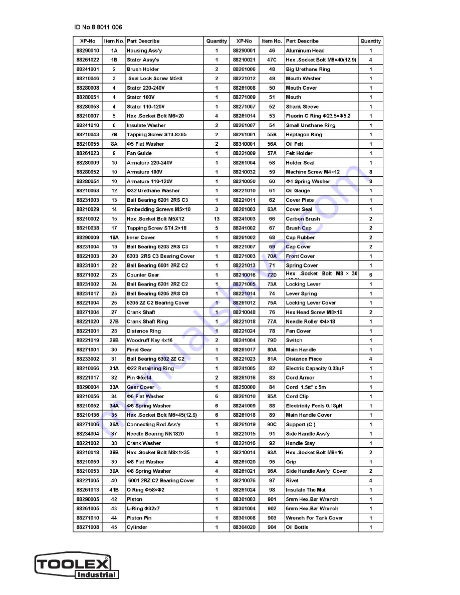 Toolex 592720 Скачать руководство пользователя страница 15