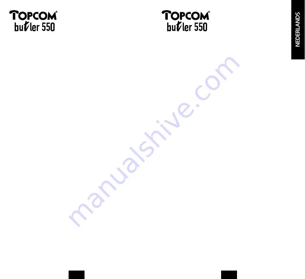 Topcom BUTLER 550 User Manual Download Page 7