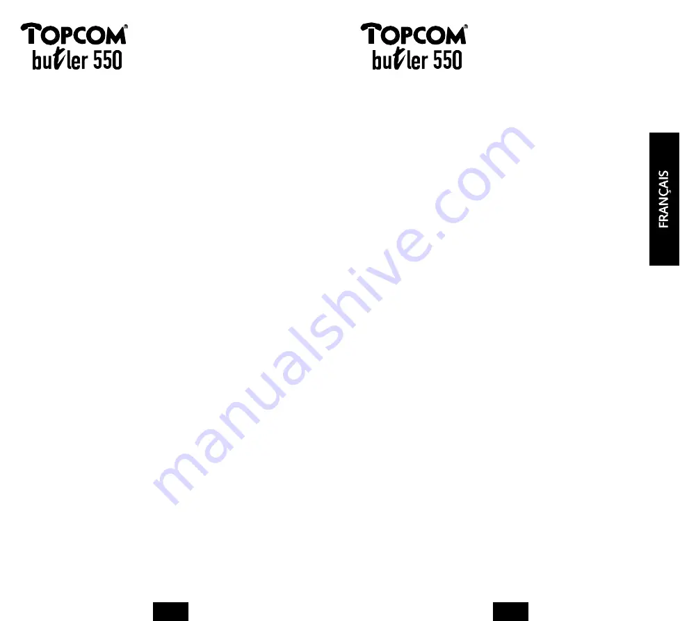 Topcom BUTLER 550 User Manual Download Page 12