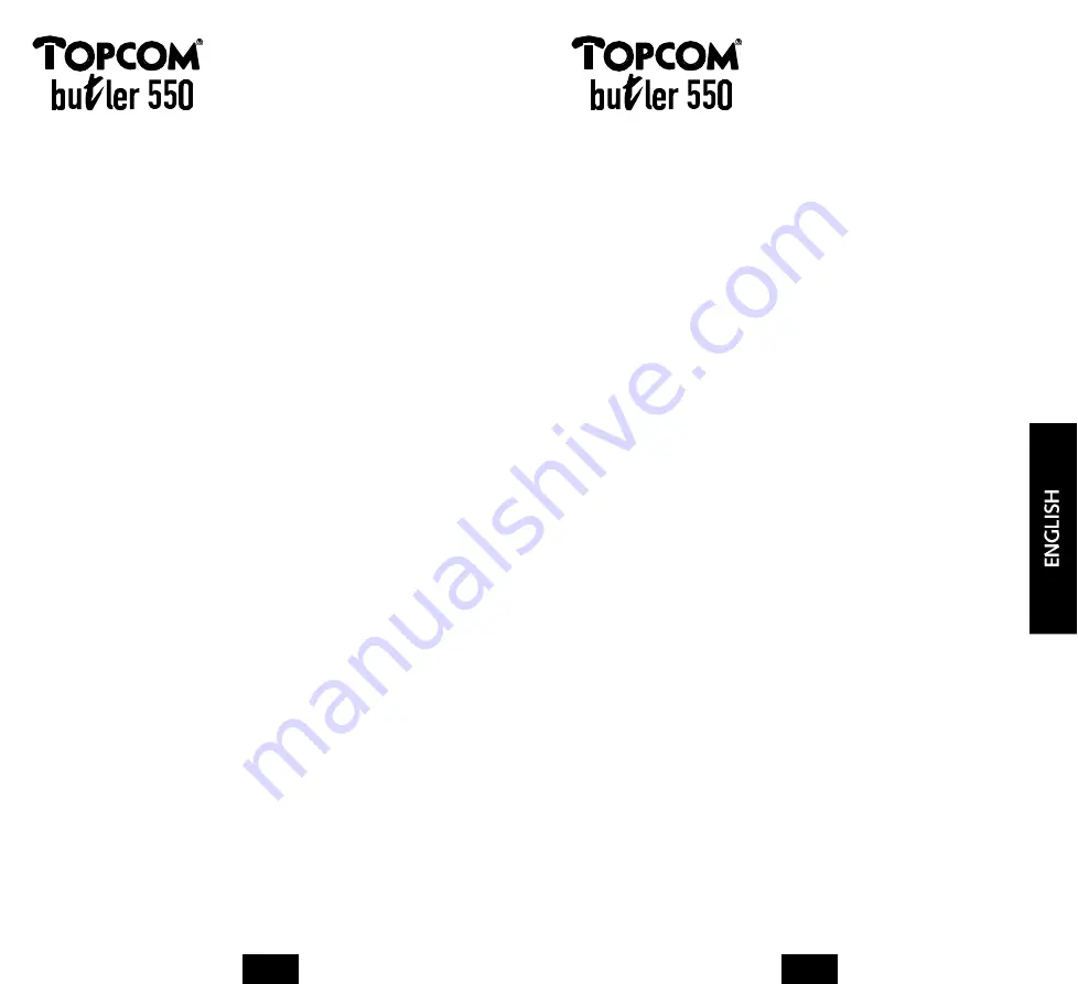 Topcom BUTLER 550 User Manual Download Page 30