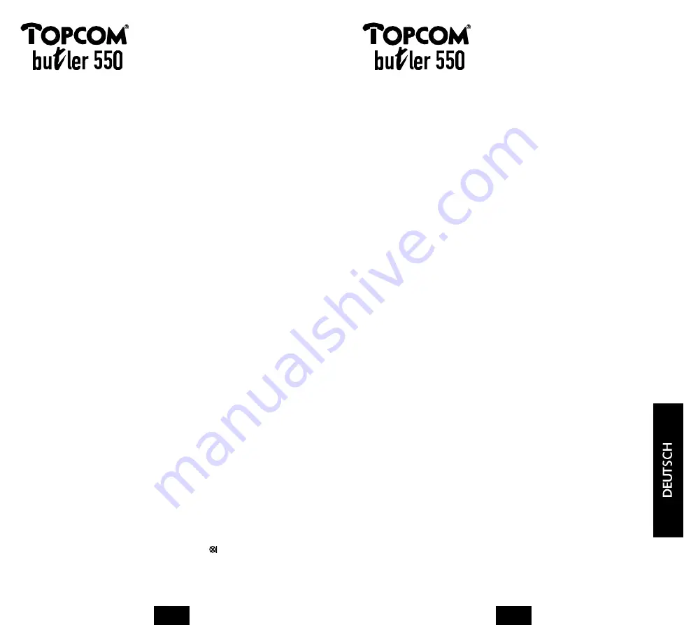 Topcom BUTLER 550 User Manual Download Page 35