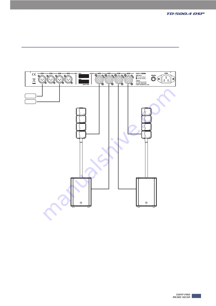 Topp Music Gear TD-500.4 DSP Скачать руководство пользователя страница 9