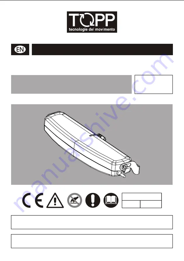 TOPP C30 Installation And Use Instructions Manual Download Page 1