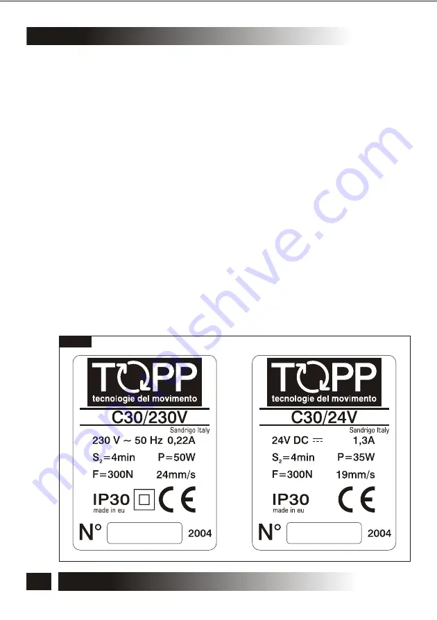 TOPP C30 Installation And Use Instructions Manual Download Page 6