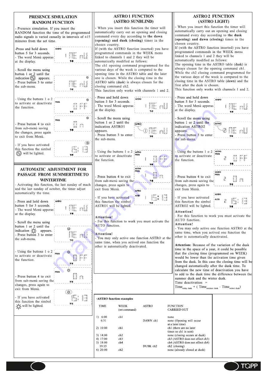 TOPP DUEVILLE Instructions For Installation And Use Manual Download Page 56