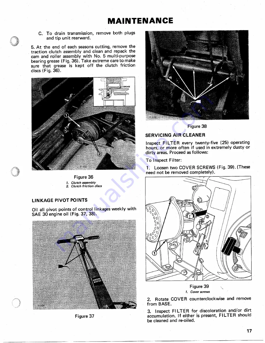 Toro 04215 Greensmaster 500 Operator'S Manual Download Page 17