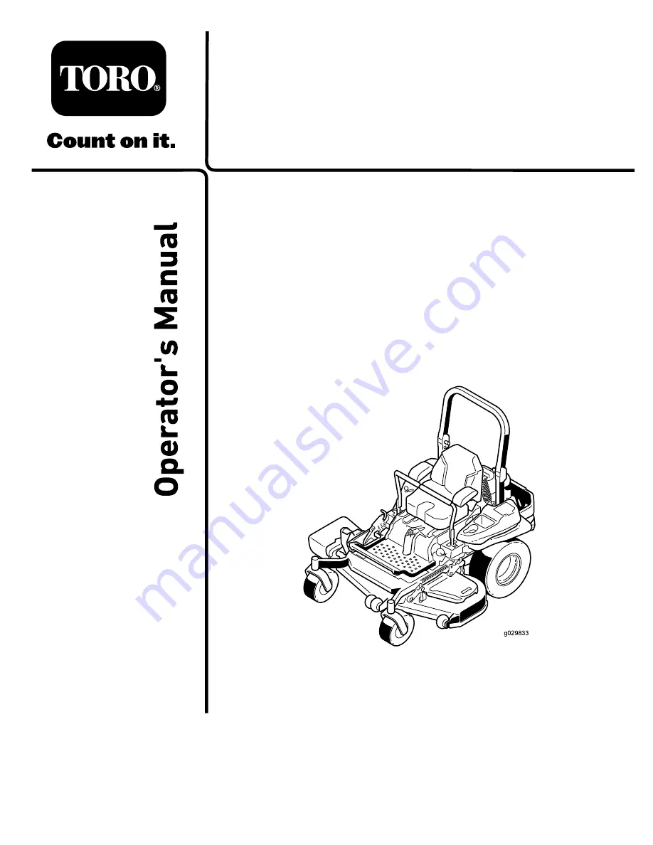 Toro 74991 Z Master Professional 5000 Series Operator'S Manual Download Page 1