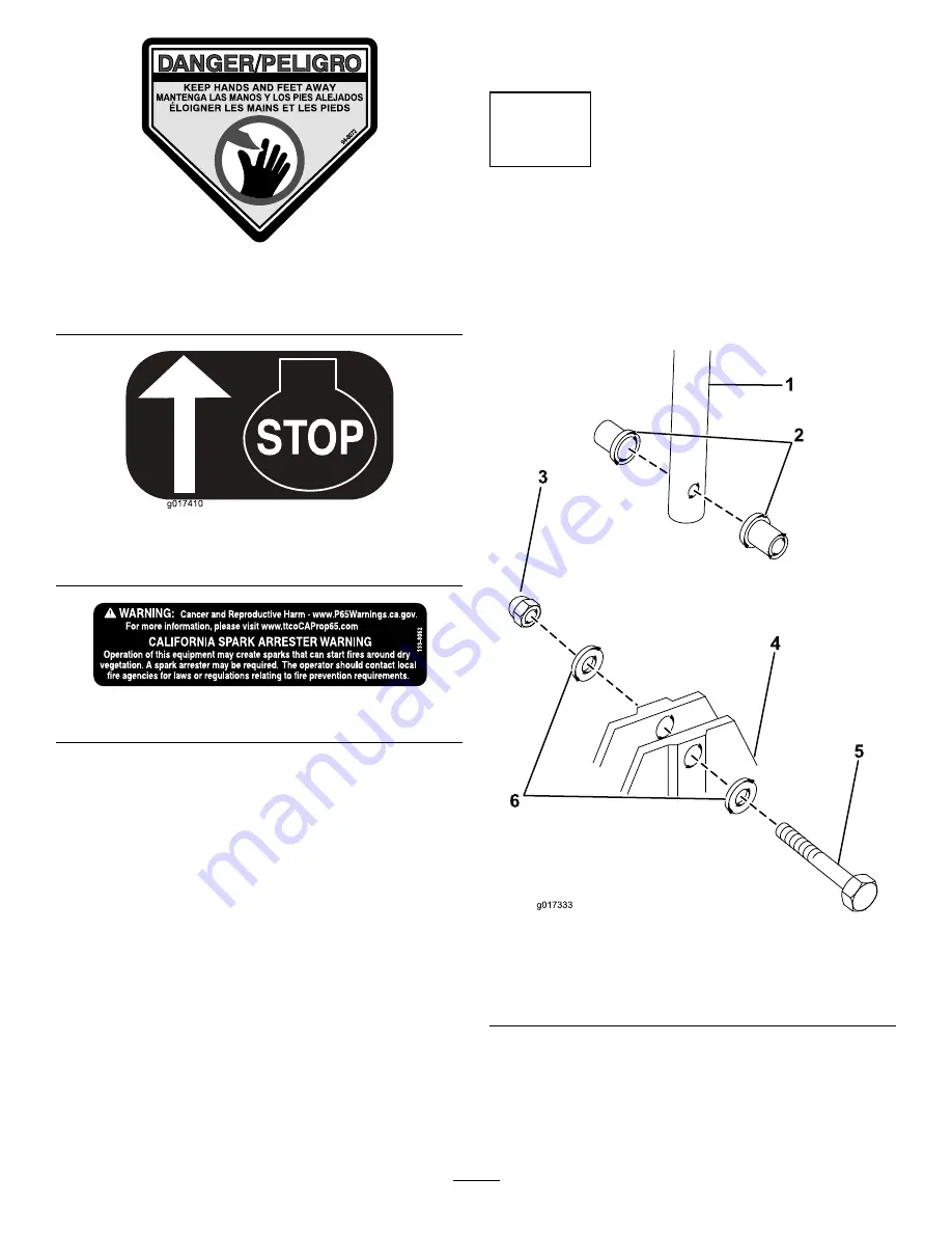 Toro HoverPro 450 Operator'S Manual Download Page 4