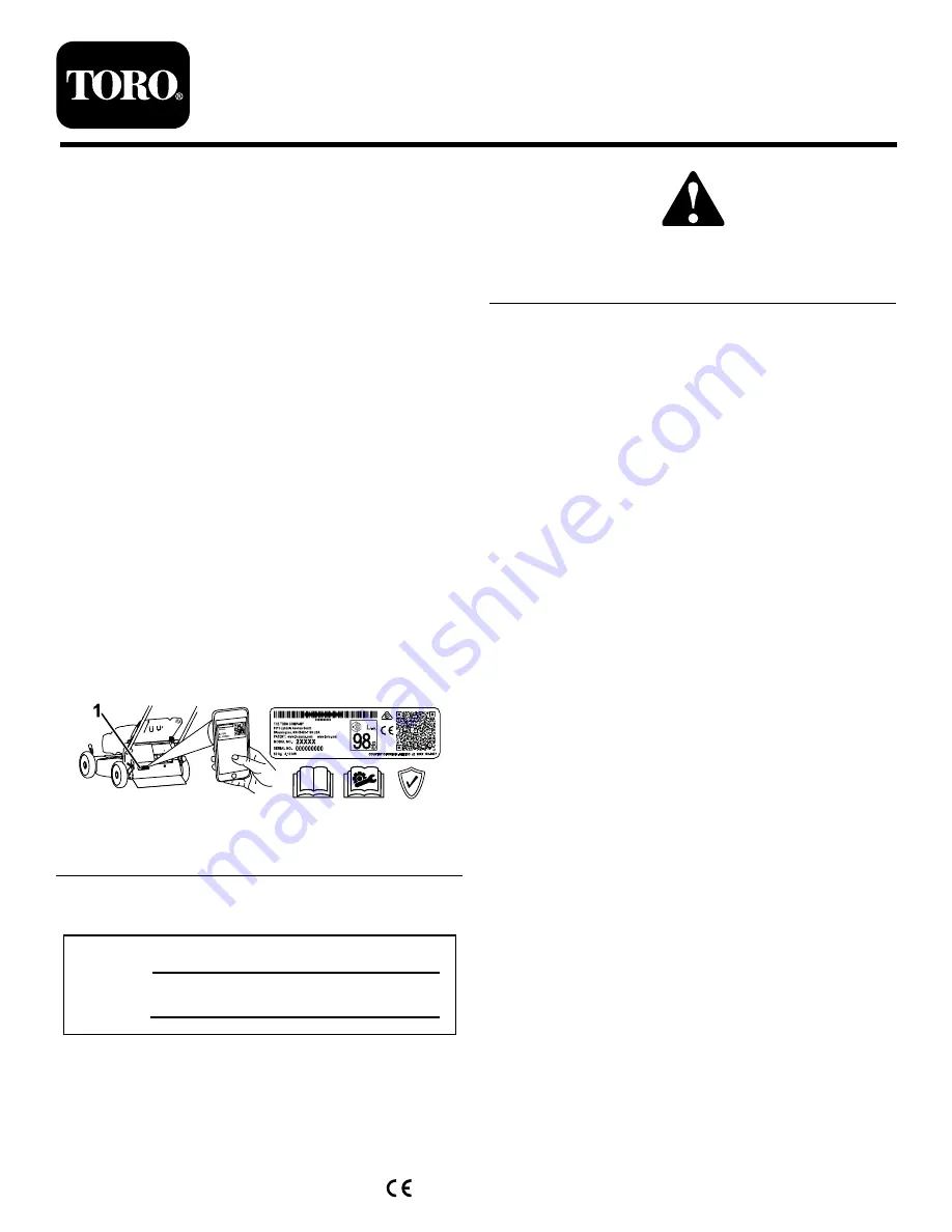 Toro Recycler 20954 Manual Download Page 2