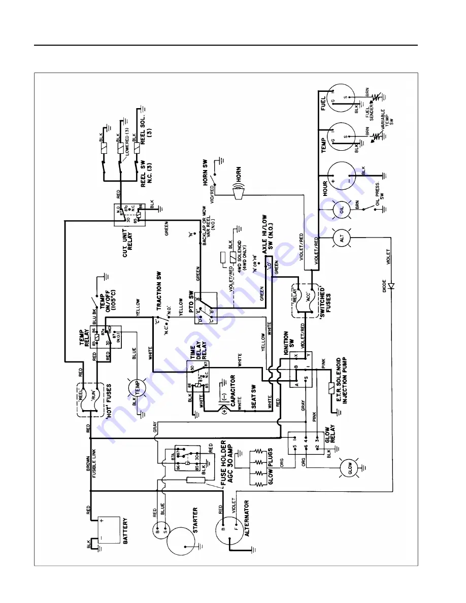 Toro Reelmaster 335-D Service Manual Download Page 188