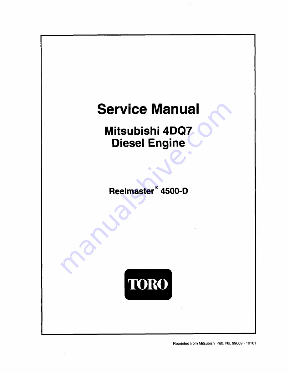 Toro REELMASTER 4500-D Service Manual Download Page 25