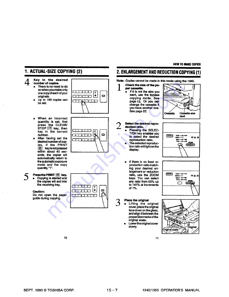 Toshiba 1340 Operator'S Manual Download Page 7