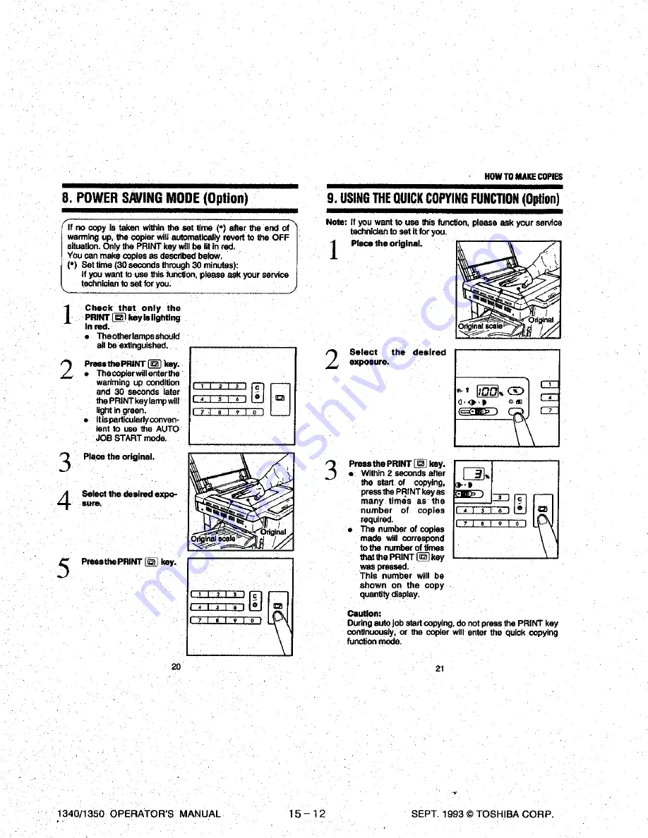 Toshiba 1340 Operator'S Manual Download Page 12