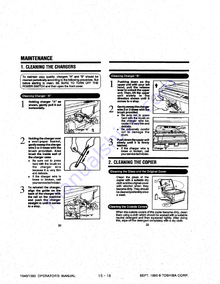 Toshiba 1340 Operator'S Manual Download Page 18