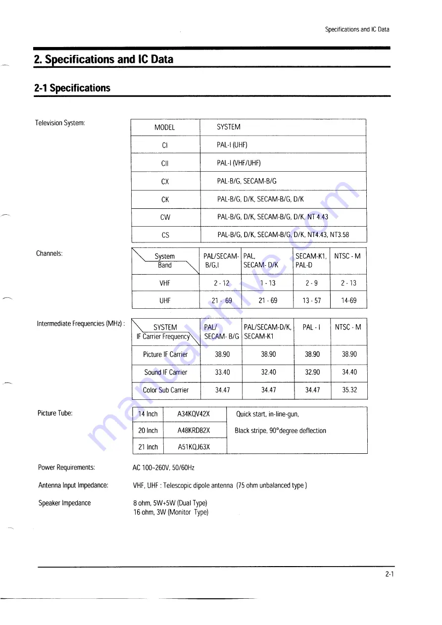 Toshiba 14R01B Service Manual Download Page 6