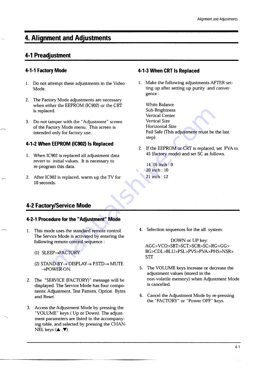 Toshiba 14R01B Service Manual Download Page 14