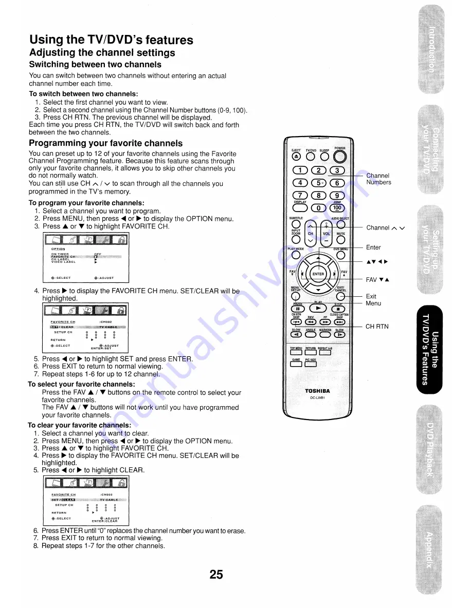 Toshiba 17HLV85 Owner'S Manual Download Page 25