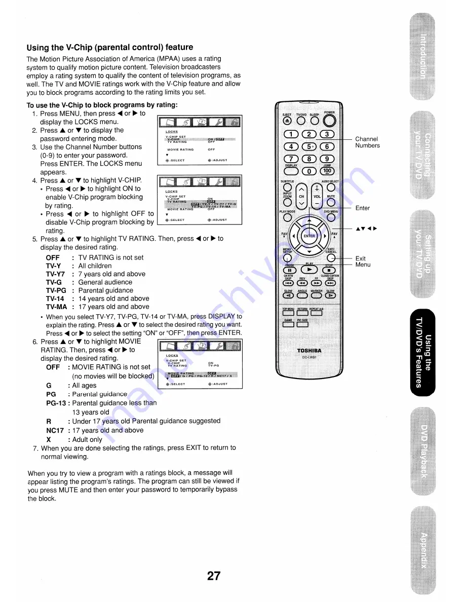 Toshiba 17HLV85 Owner'S Manual Download Page 27