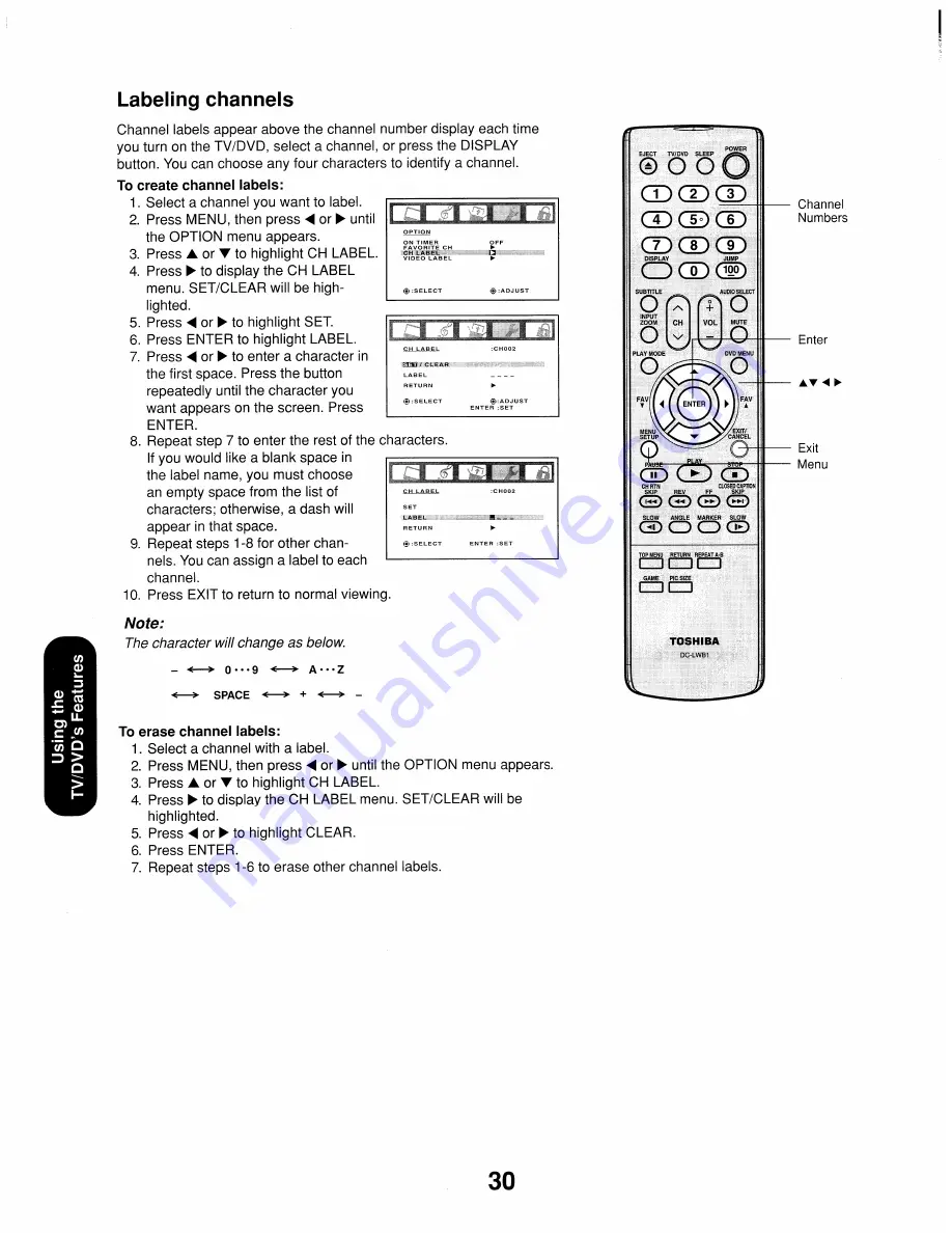 Toshiba 17HLV85 Owner'S Manual Download Page 30