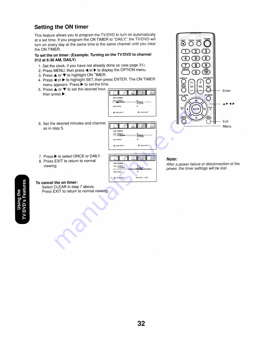 Toshiba 17HLV85 Owner'S Manual Download Page 32