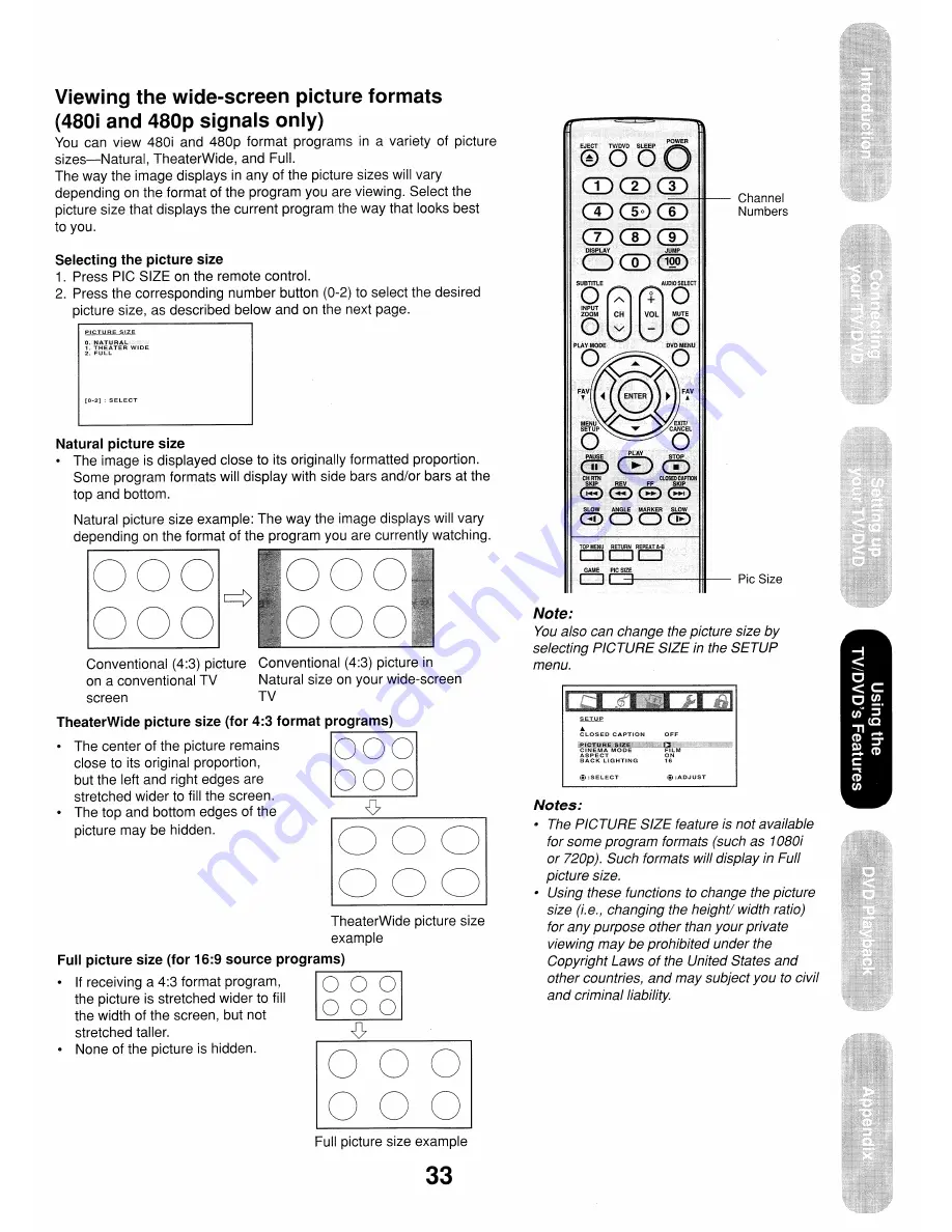 Toshiba 17HLV85 Owner'S Manual Download Page 33