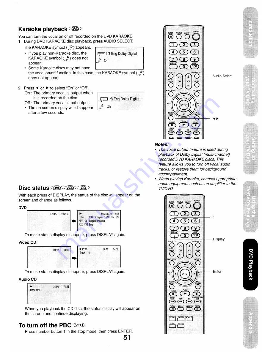 Toshiba 17HLV85 Owner'S Manual Download Page 51