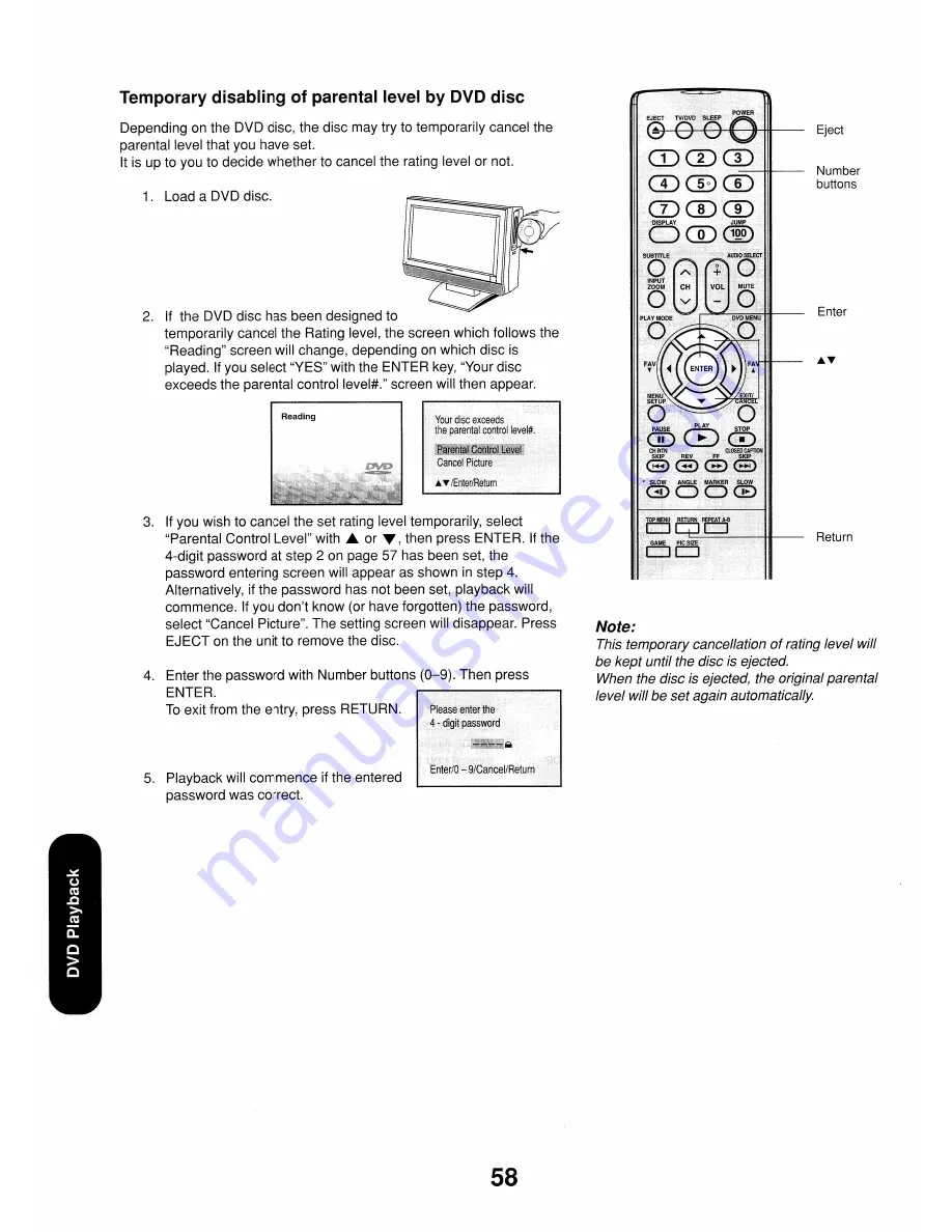 Toshiba 17HLV85 Скачать руководство пользователя страница 58