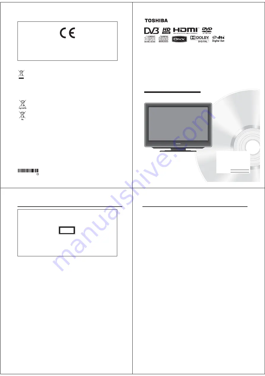 Toshiba 19DV616DG Скачать руководство пользователя страница 5