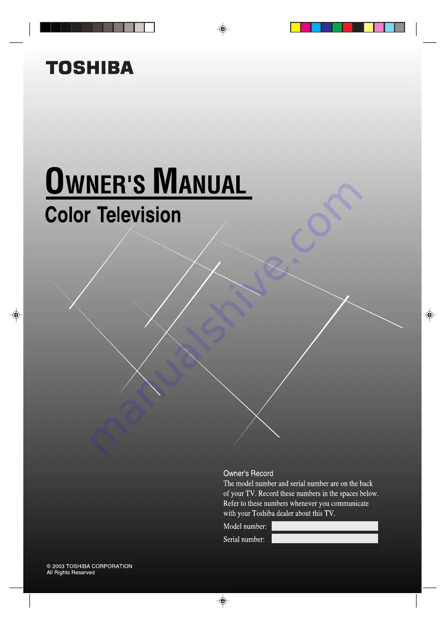 Toshiba 20AS23 Owner'S Manual Download Page 1