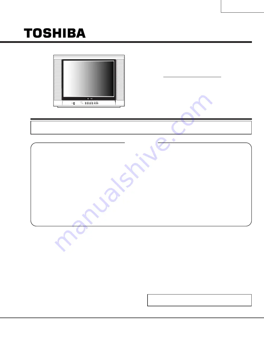 Toshiba 21ARF46 Service Manual Download Page 2