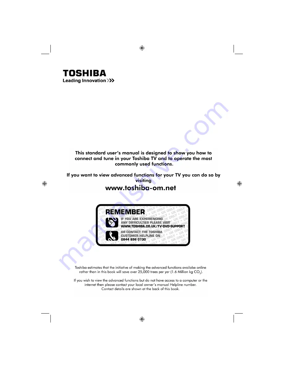 Toshiba 22BL702B Скачать руководство пользователя страница 2