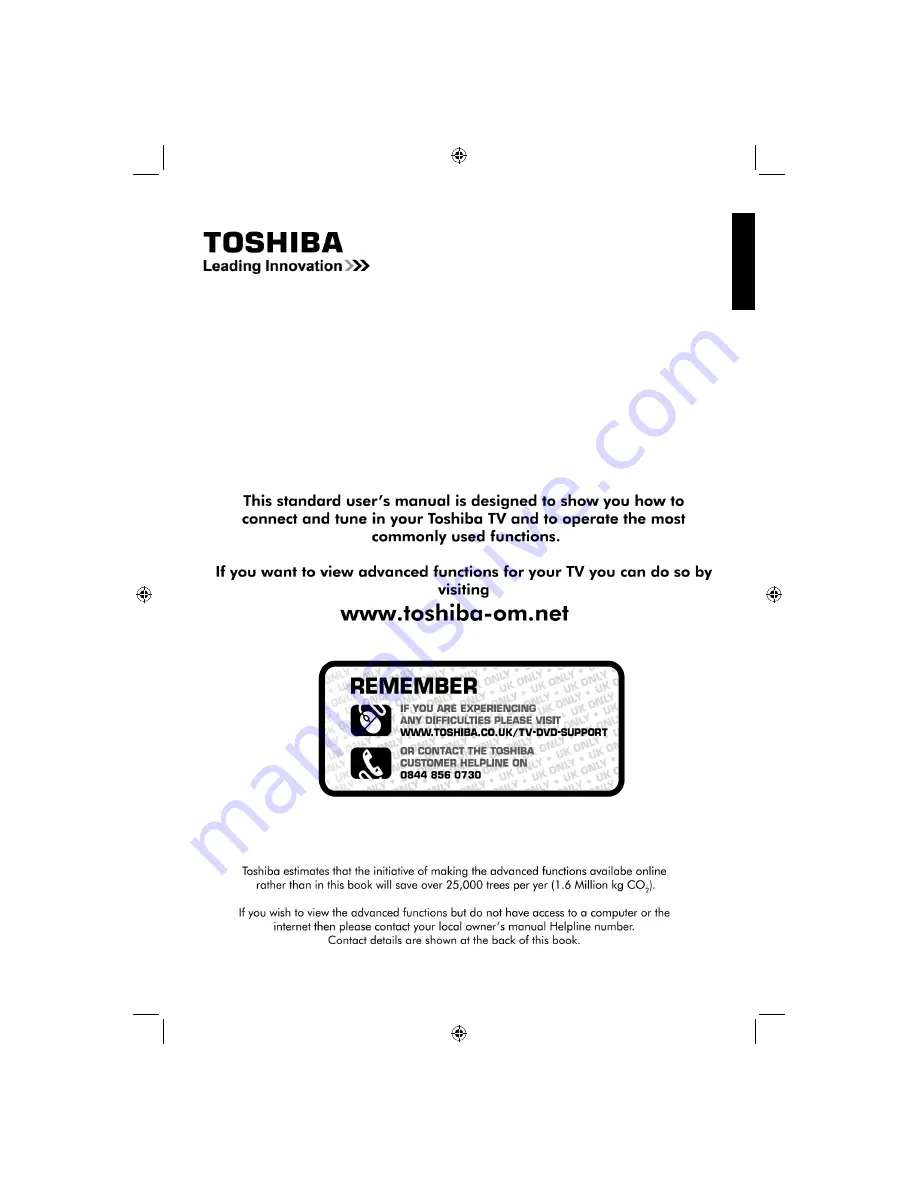 Toshiba 22DL702B Owner'S Manual Download Page 2