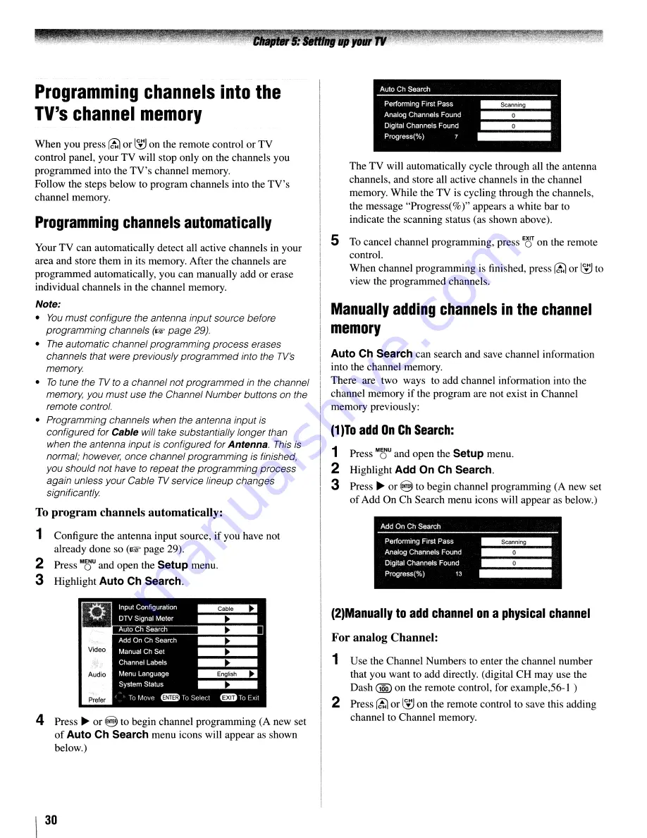 Toshiba 26AV500 Скачать руководство пользователя страница 30