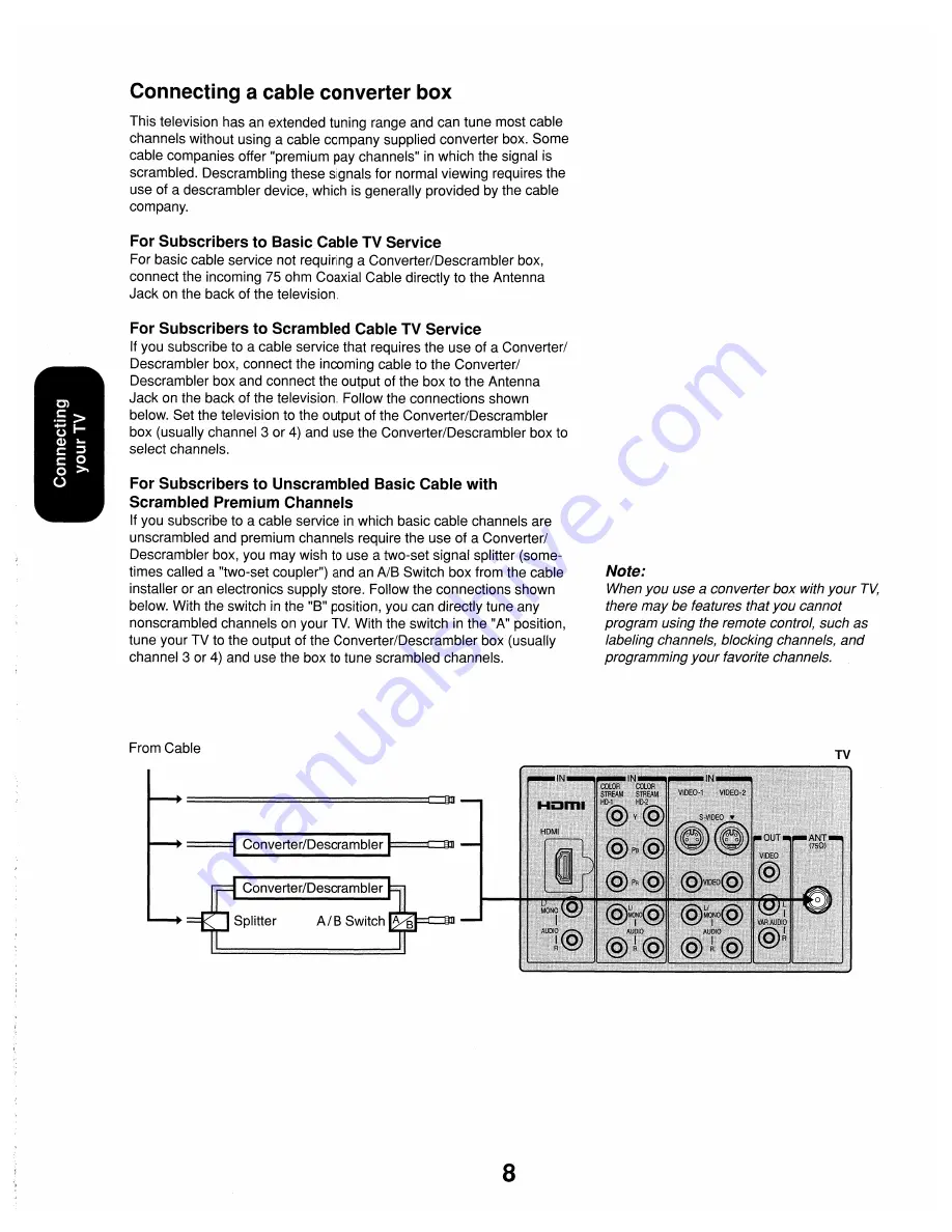 Toshiba 26HF84 Owner'S Manual Download Page 8