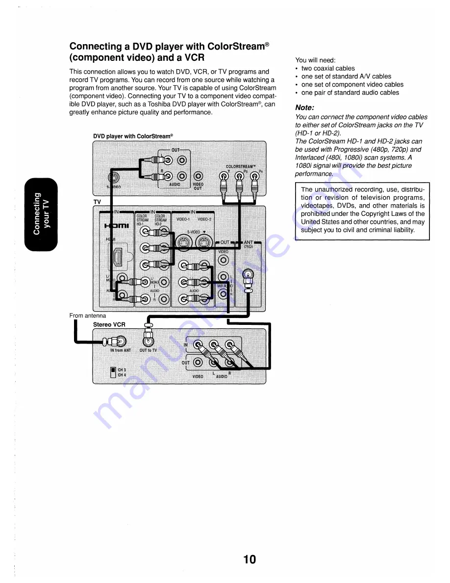 Toshiba 26HF84 Owner'S Manual Download Page 10