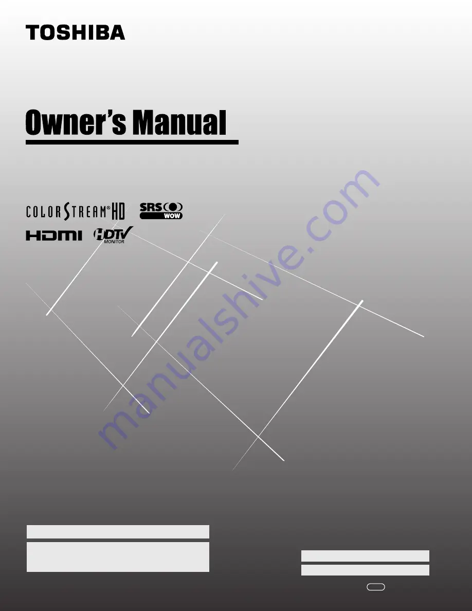 Toshiba 26HL37 Owner'S Manual Download Page 1