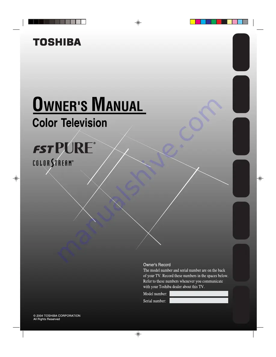 Toshiba 27AF44 Owner'S Manual Download Page 1