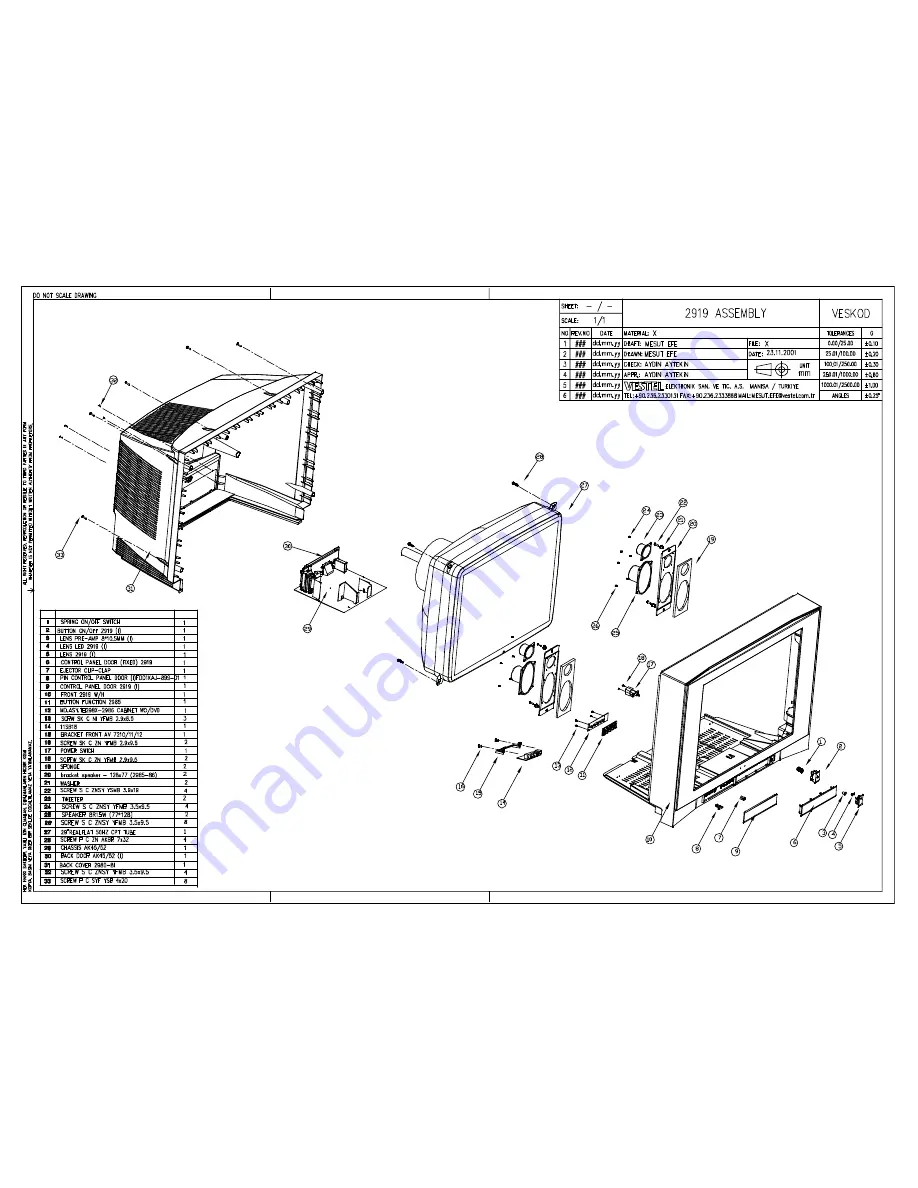 Toshiba 29VH27D Service Manual Download Page 157