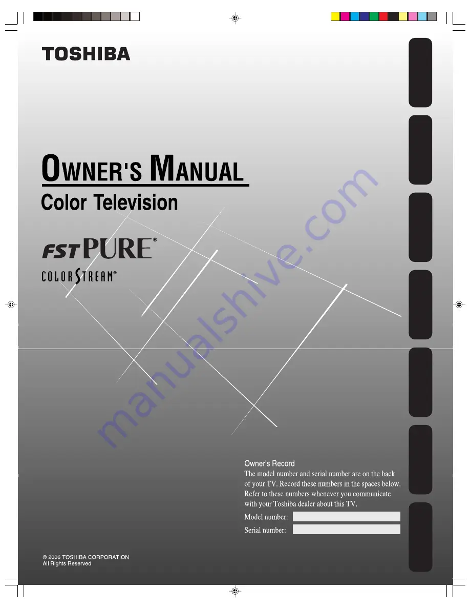 Toshiba 32AF46C Owner'S Manual Download Page 1