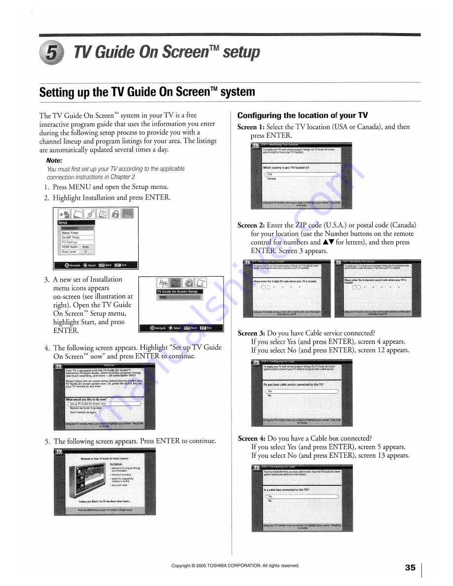 Toshiba 32HLX95 Owner'S Manual Download Page 35