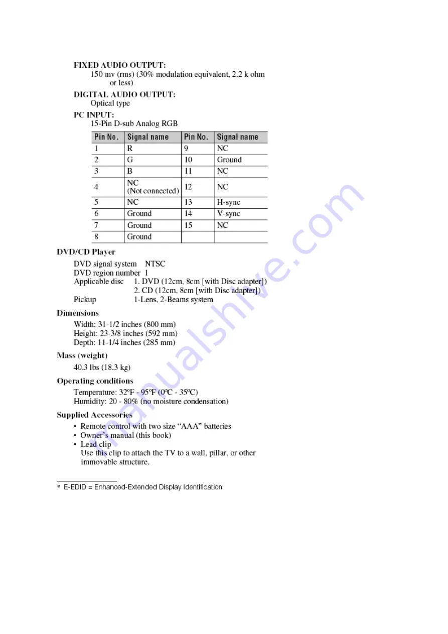 Toshiba 32LV17 Service Manual Download Page 38