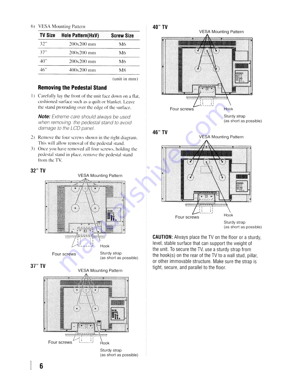 Toshiba 32RV525RZ Owner'S Manual Download Page 6