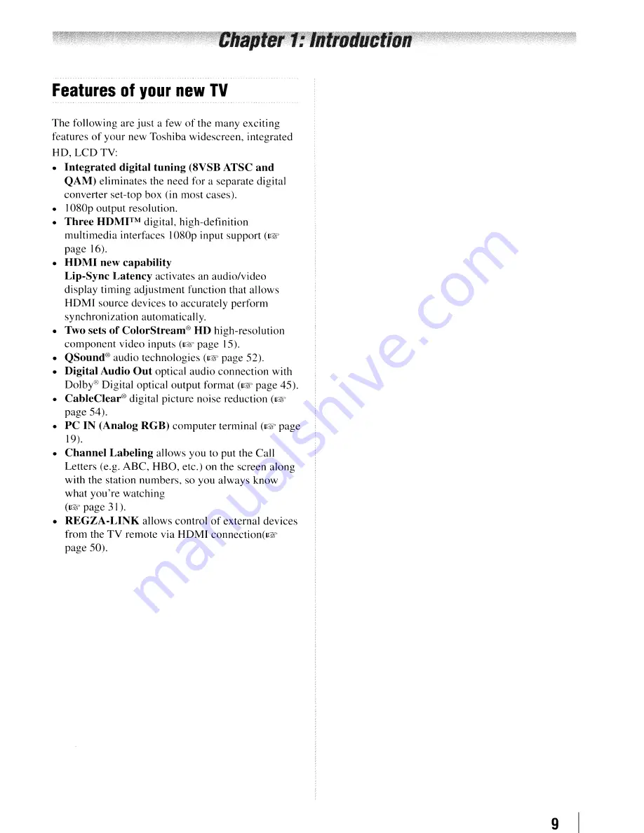 Toshiba 32RV525RZ Owner'S Manual Download Page 9